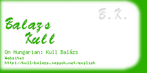 balazs kull business card